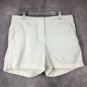 J. Crew Shorts Womens 8 Broken In Chino Classic Twill White Pockets Casual Beach